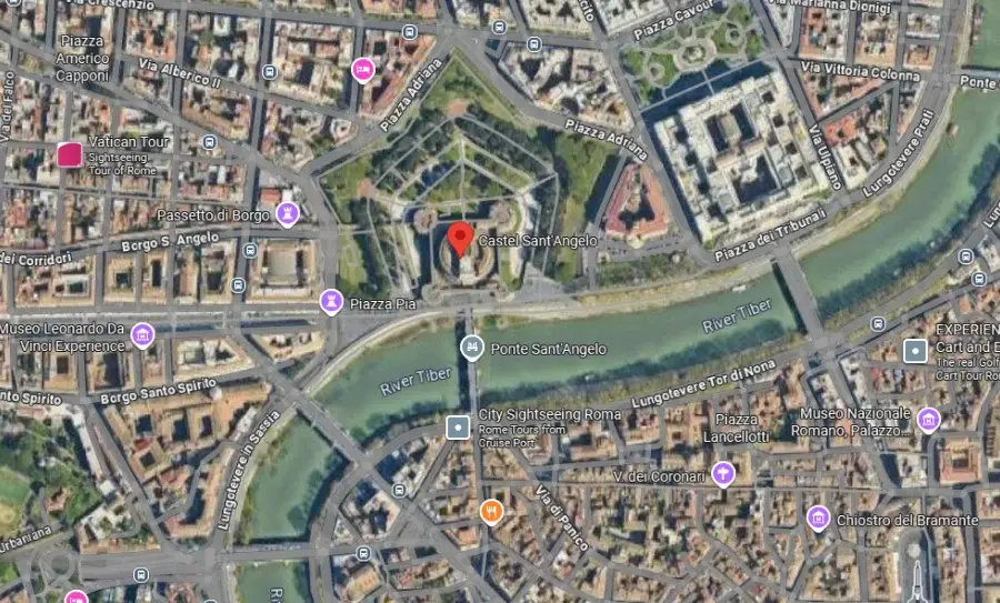 Castel Sant'Angelo location map